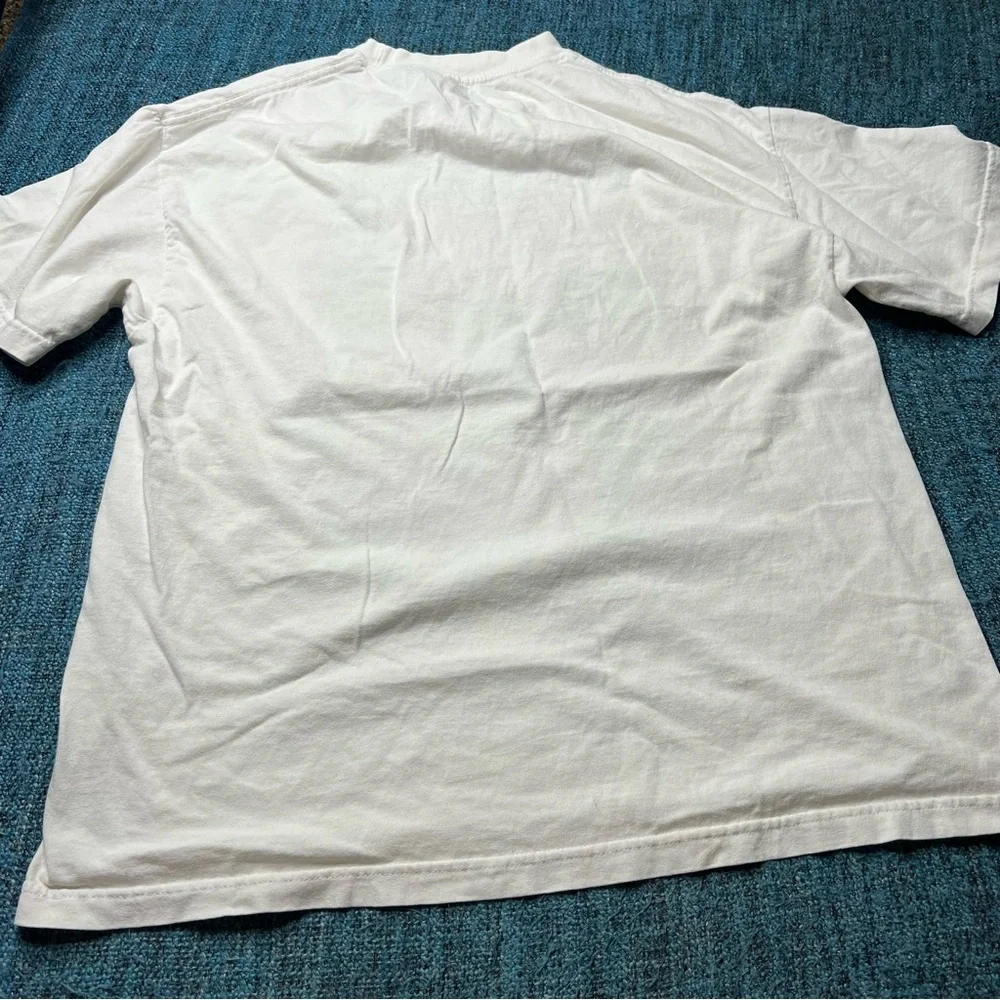 Y2K Faded DC Graphic T-Shirt Short Sleeve in White Red Black Men's Size XL '00s